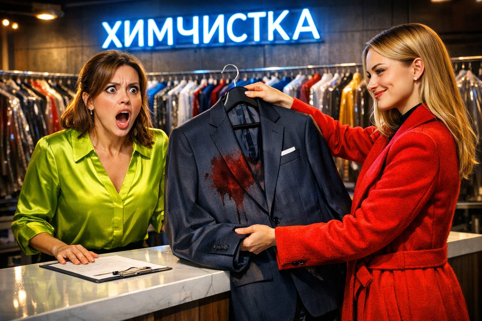 Жена узнала об измене, когда любовница принесла костюм мужа в её химчистку